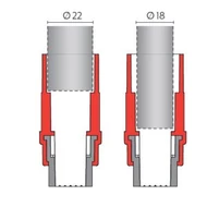 VECAMCO Rovarhálós kondenzcső vég 18mm és 22mm (10db/ doboz) (9899-212-01)