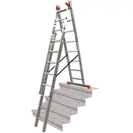KRAUSE MONTO Tribilo létrafokos sokcélú létra lépcsőfunkcióval, 3x8 létrafok (129741)