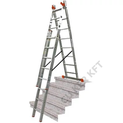 KRAUSE MONTO Tribilo létrafokos sokcélú létra lépcsőfunkcióval, 3x8 létrafok (129741)